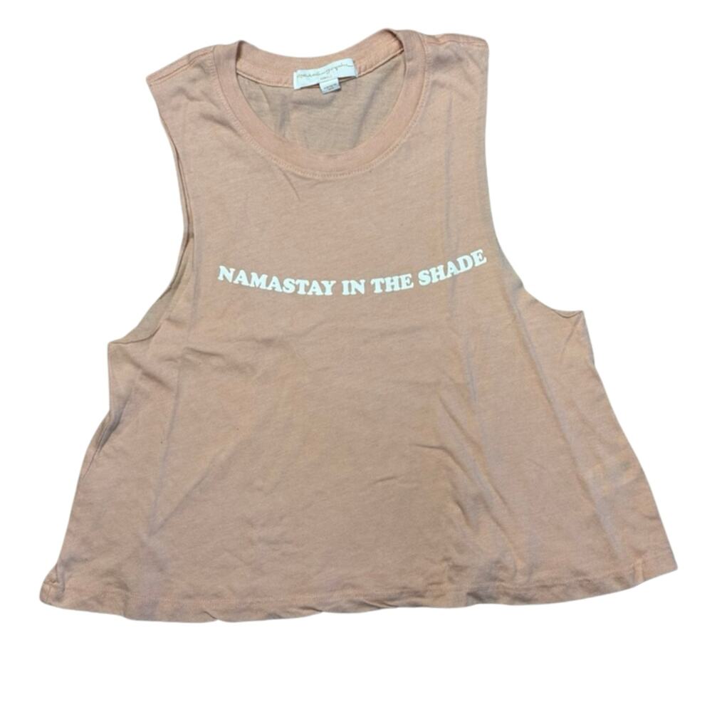 NWOT Spiritual Gangster Tank Top XS Blush Pink Crop Muscle Tee - Picture 2 of 5